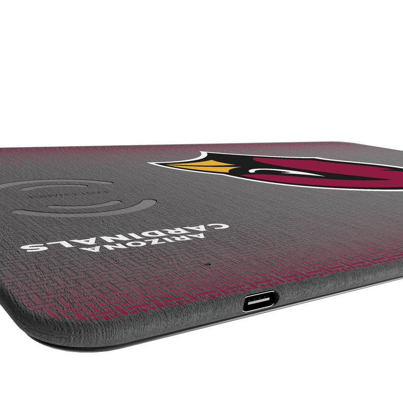 Arizona Cardinals Linen 15-Watt Wireless Charger and Mouse Pad Port.Jpg