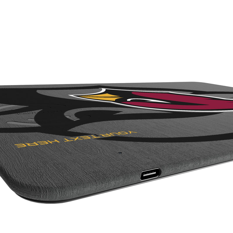 Arizona Cardinals Personalized Tilt 15-Watt Wireless Charger and Mouse Pad Port.Jpg