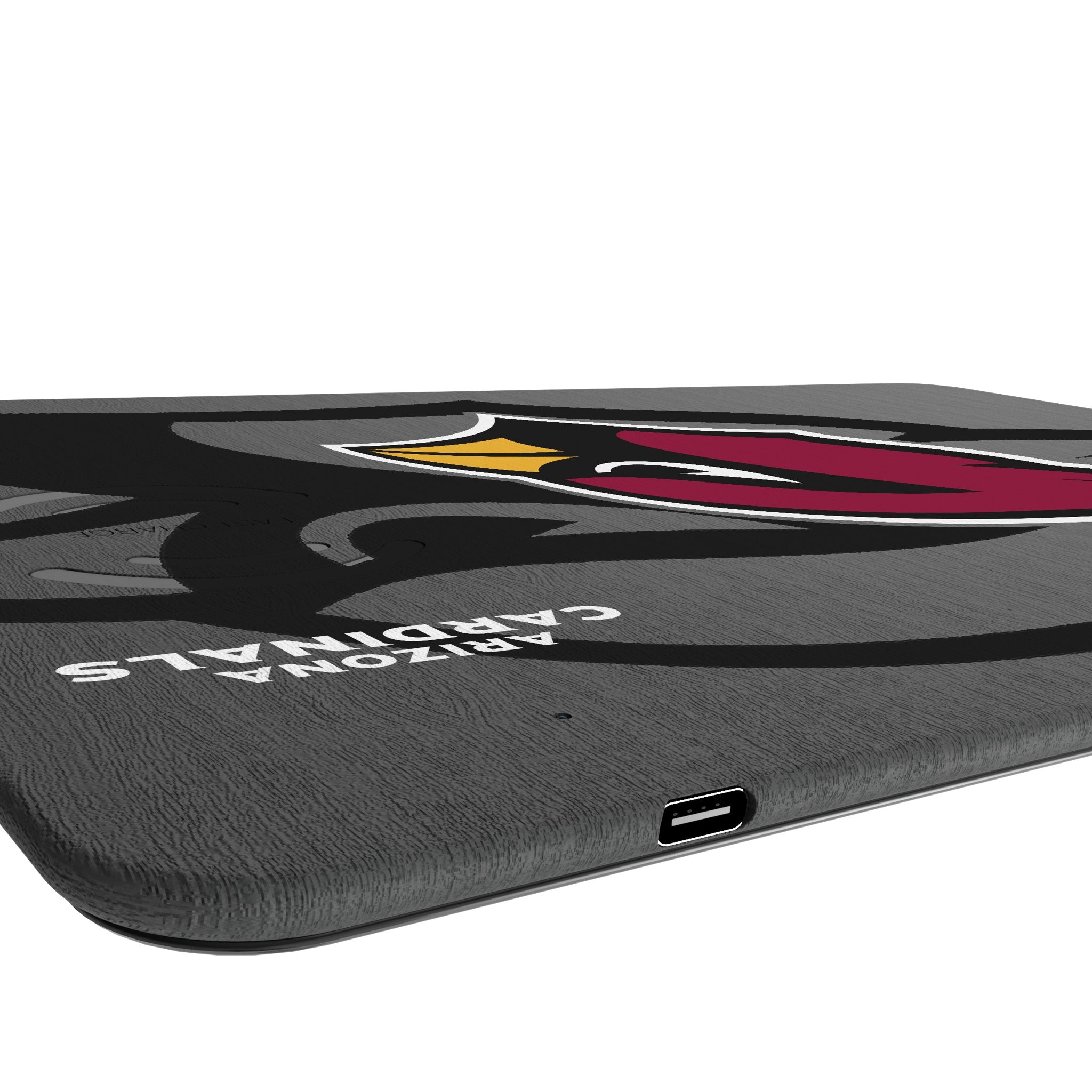 Arizona Cardinals Monocolor Tilt 15-Watt Wireless Charger and Mouse Pad Port.Jpg