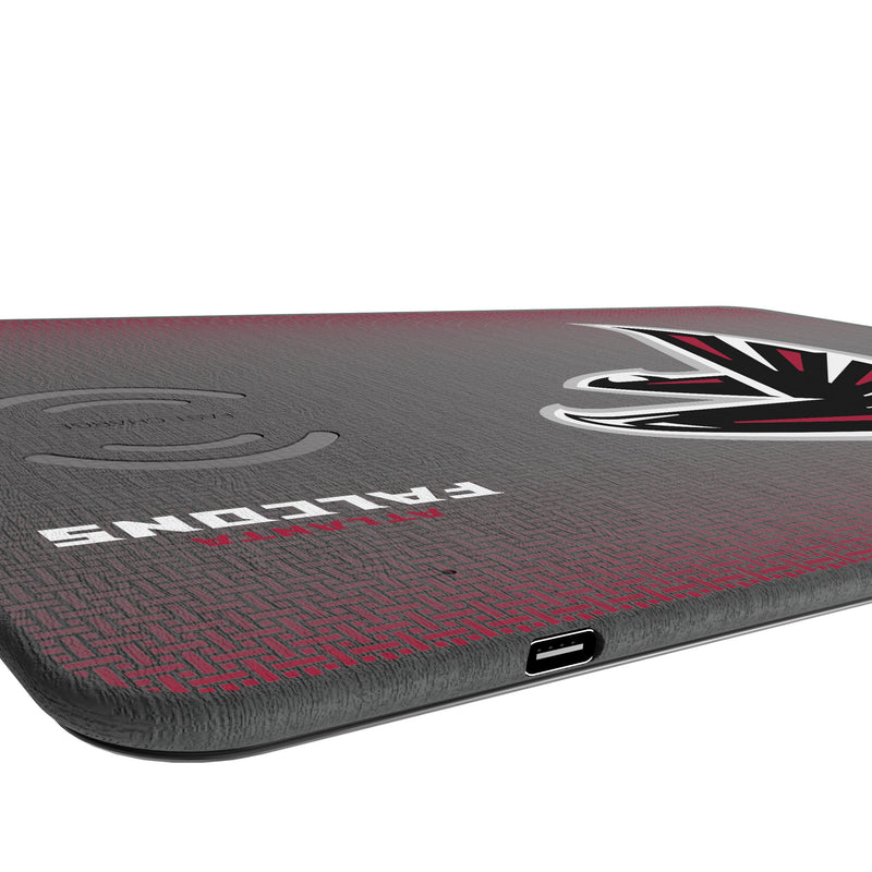 Atlanta Falcons Linen 15-Watt Wireless Charger and Mouse Pad Port.Jpg