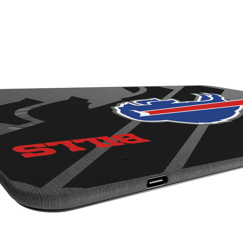 Buffalo Bills Monocolor Tilt 15-Watt Wireless Charger and Mouse Pad Port.Jpg