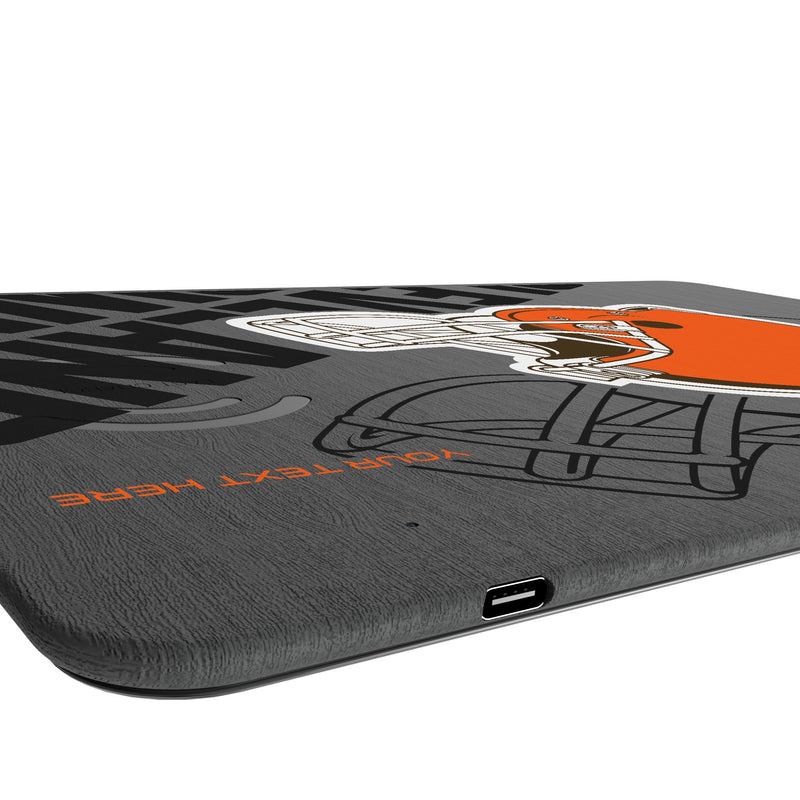 Cleveland Browns Personalized Tilt 15-Watt Wireless Charger and Mouse Pad Port.Jpg