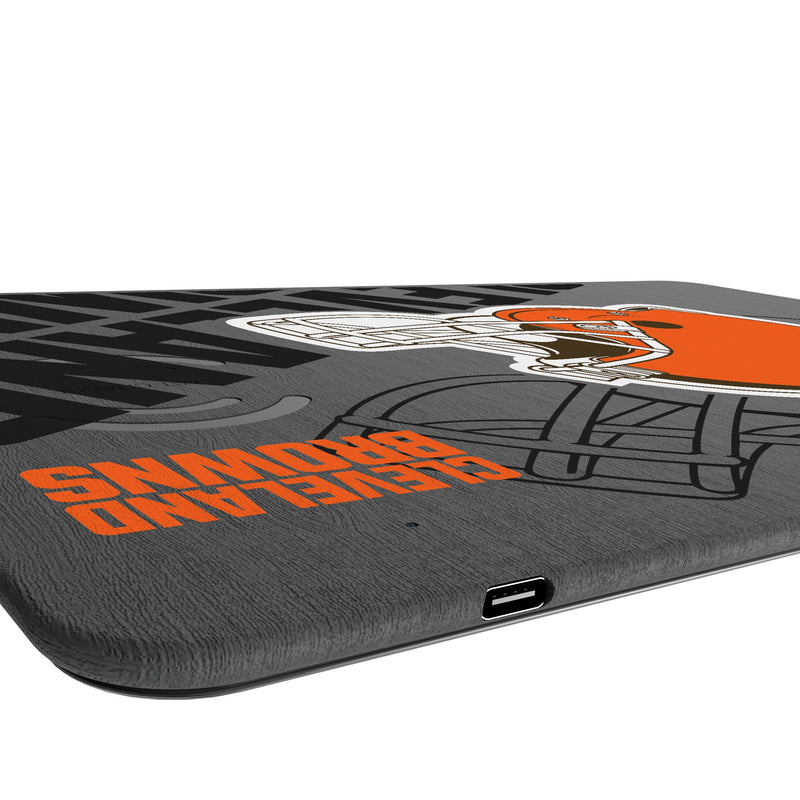 Cleveland Browns Monocolor Tilt 15-Watt Wireless Charger and Mouse Pad Port.Jpg