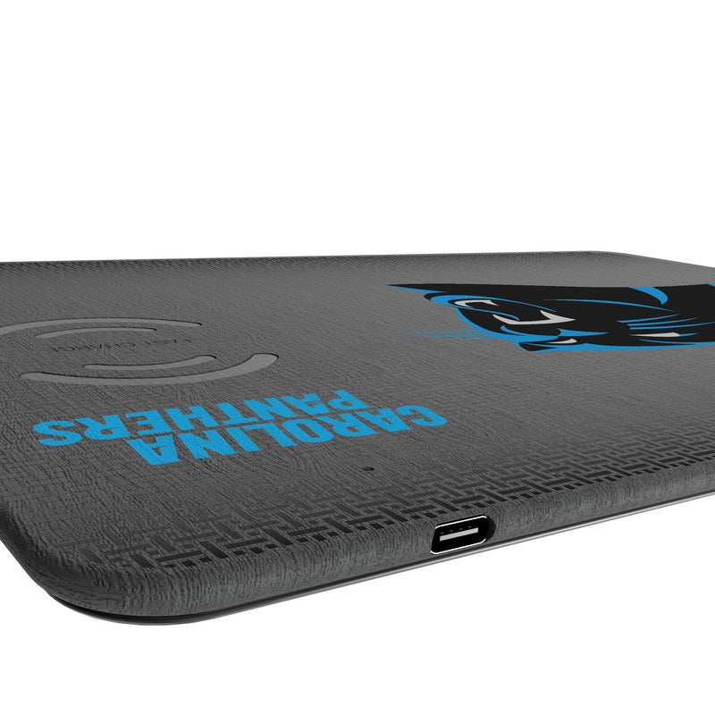 Carolina Panthers Linen 15-Watt Wireless Charger and Mouse Pad Port.Jpg