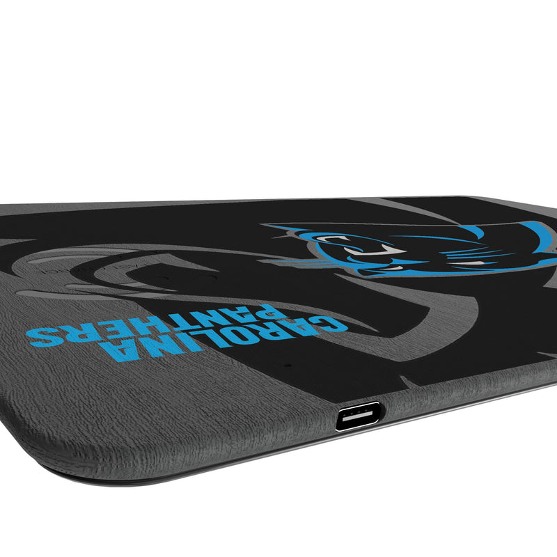 Carolina Panthers Monocolor Tilt 15-Watt Wireless Charger and Mouse Pad Port.Jpg