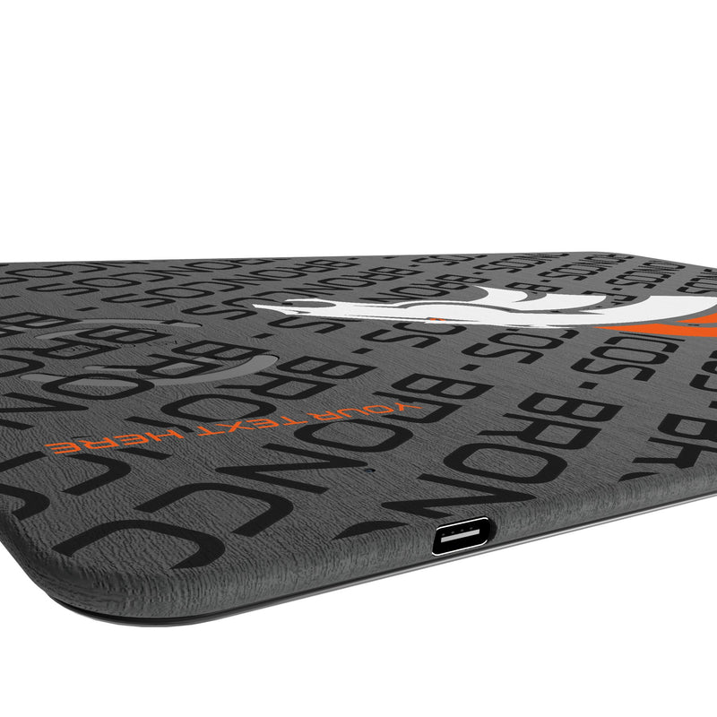 Denver Broncos Personalized Tilt 15-Watt Wireless Charger and Mouse Pad Port.Jpg