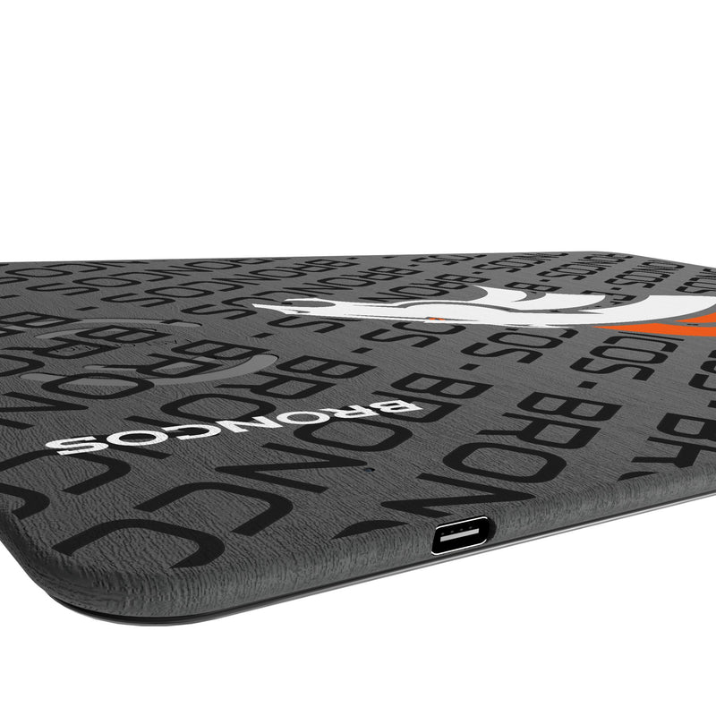 Denver Broncos Monocolor Tilt 15-Watt Wireless Charger and Mouse Pad Port.Jpg
