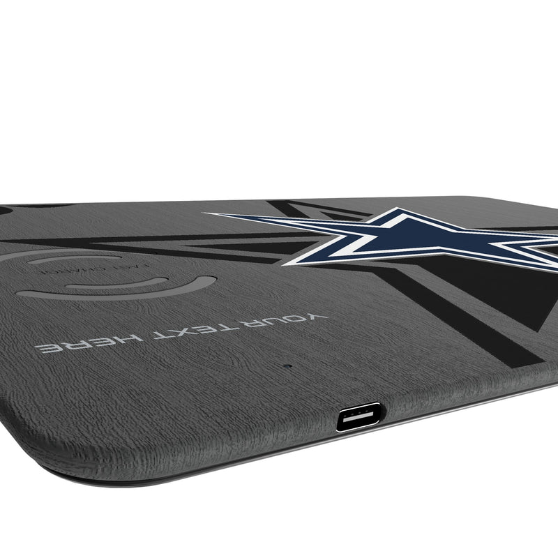 Dallas Cowboys Personalized Tilt 15-Watt Wireless Charger and Mouse Pad Port.Jpg