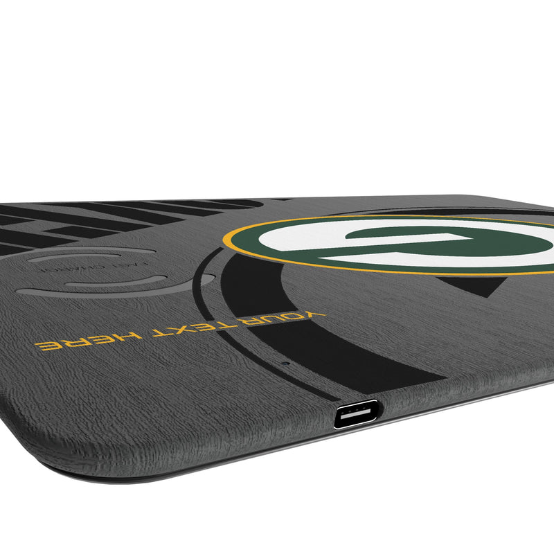 Green Bay Packers Personalized Tilt 15-Watt Wireless Charger and Mouse Pad Port.Jpg