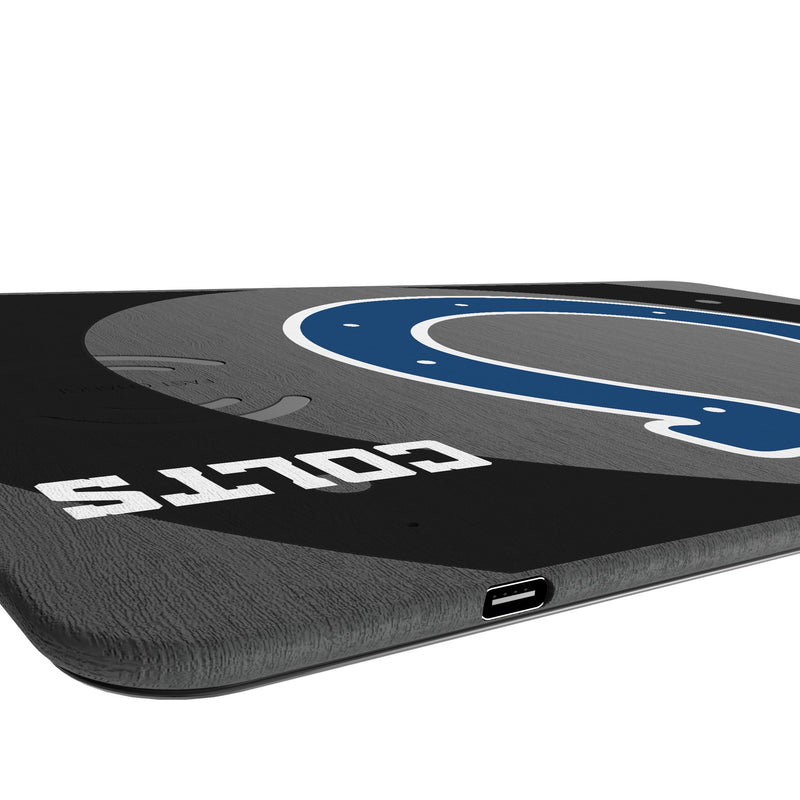 Indianapolis Colts Monocolor Tilt 15-Watt Wireless Charger and Mouse Pad Port.Jpg