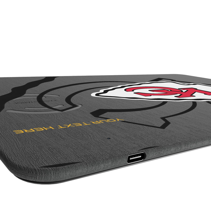 Kansas City Chiefs Personalized Tilt 15-Watt Wireless Charger and Mouse Pad Port.Jpg