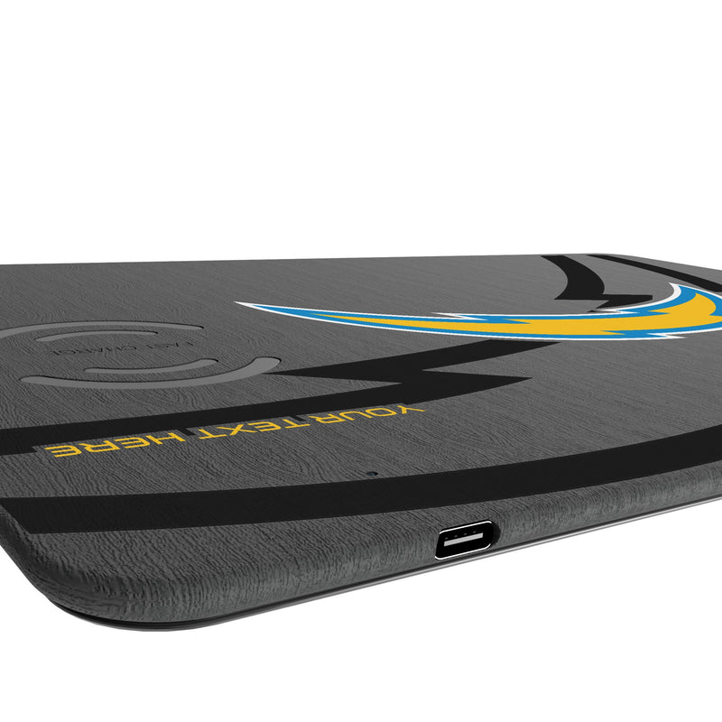 Los Angeles Chargers Personalized Tilt 15-Watt Wireless Charger and Mouse Pad Port.Jpg