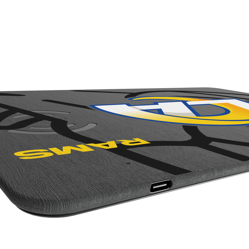 Los Angeles Rams Monocolor Tilt 15-Watt Wireless Charger and Mouse Pad Port.Jpg