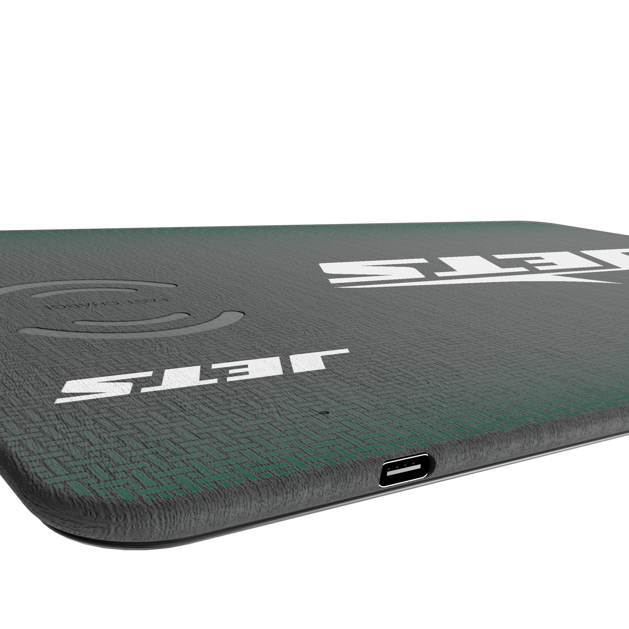 New York Jets Linen 15-Watt Wireless Charger and Mouse Pad Port.Jpg