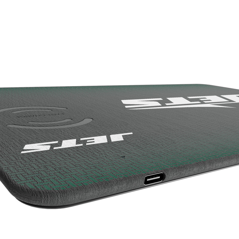 New York Jets Linen 15-Watt Wireless Charger and Mouse Pad Port.Jpg