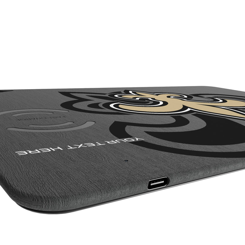 New Orleans Saints Personalized Tilt 15-Watt Wireless Charger and Mouse Pad Port.Jpg