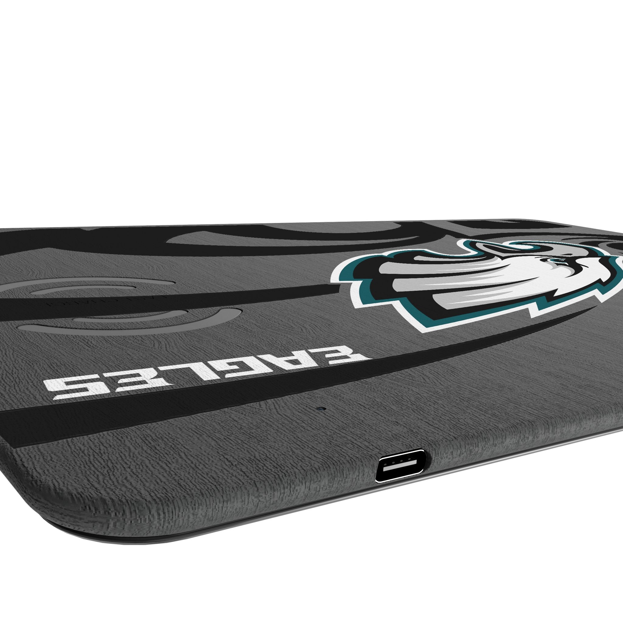 Philadelphia Eagles Monocolor Tilt 15-Watt Wireless Charger and Mouse Pad Port.Jpg