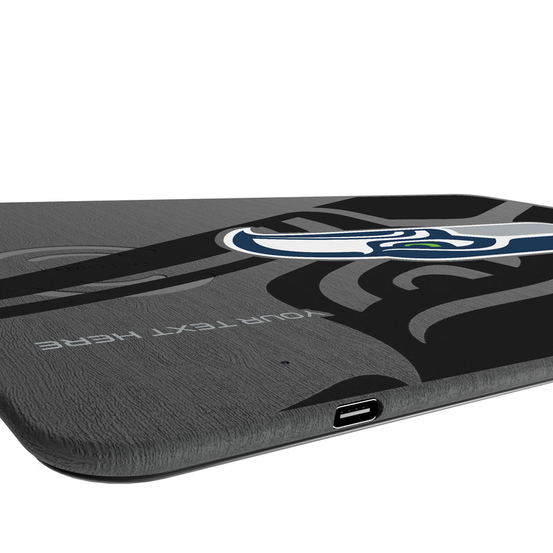 Seattle Seahawks Personalized Tilt 15-Watt Wireless Charger and Mouse Pad Port.Jpg