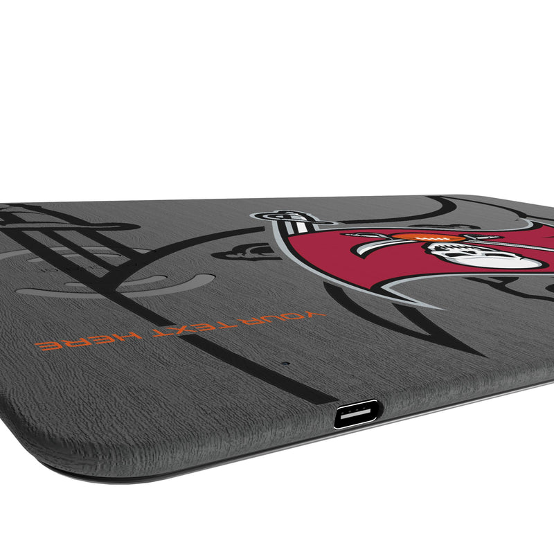 Tampa Bay Buccaneers Personalized Tilt 15-Watt Wireless Charger and Mouse Pad Port.Jpg