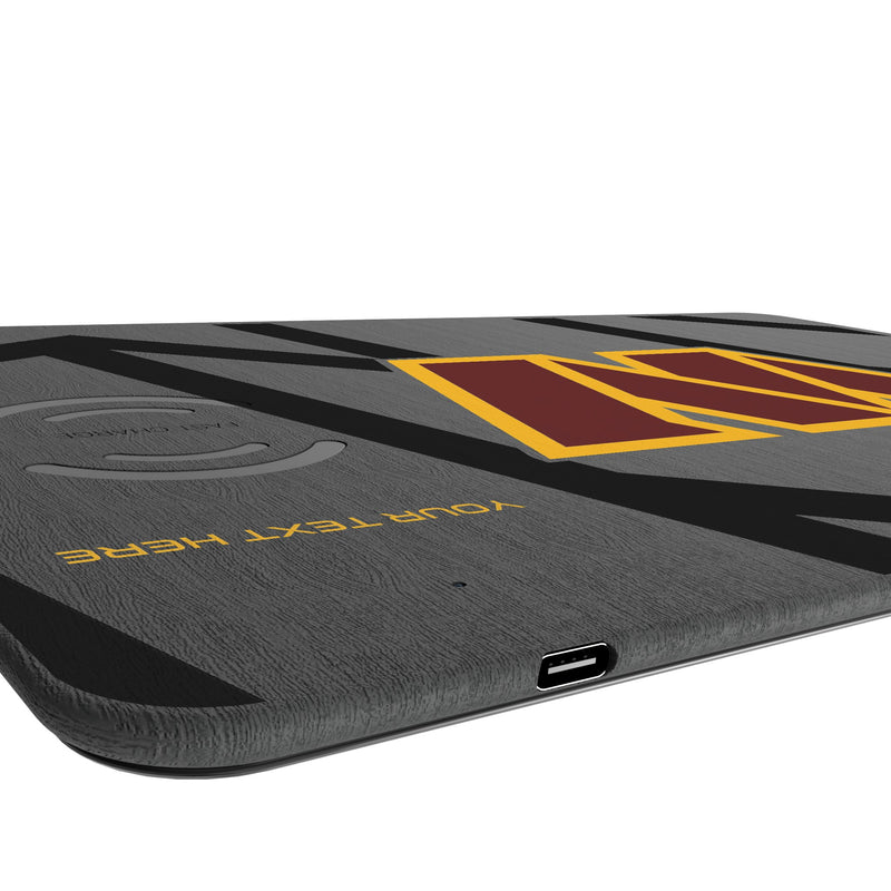 Washington Commanders Personalized Tilt 15-Watt Wireless Charger and Mouse Pad Port.Jpg