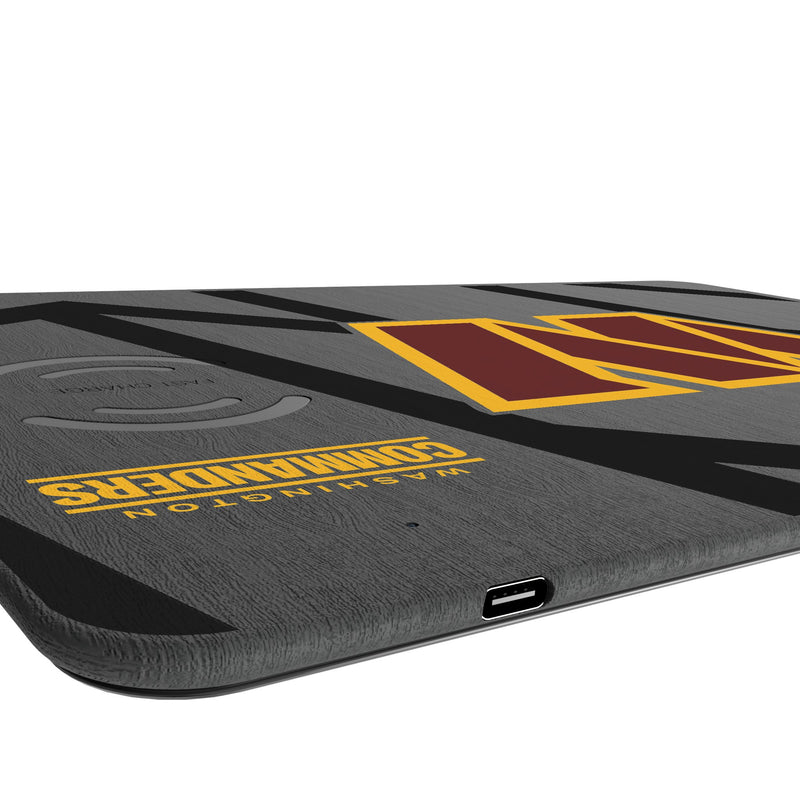 Washington Commanders Monocolor Tilt 15-Watt Wireless Charger and Mouse Pad Port.Jpg