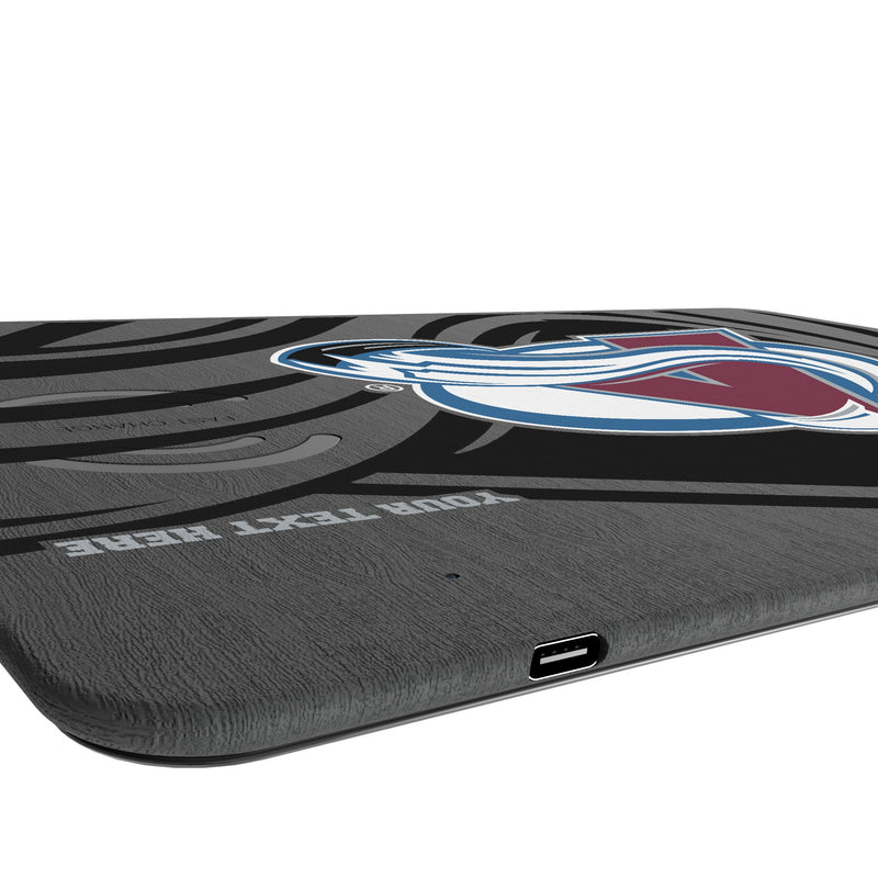 Colorado Avalanche Personalized Tilt 15-Watt Wireless Charger and Mouse Pad Port.Jpg