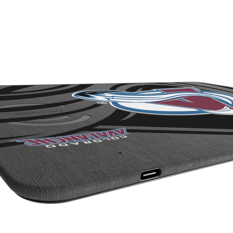 Colorado Avalanche Monocolor Tilt 15-Watt Wireless Charger and Mouse Pad Port.Jpg