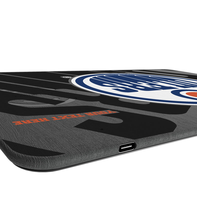 Edmonton Oilers Personalized Tilt 15-Watt Wireless Charger and Mouse Pad Port.Jpg