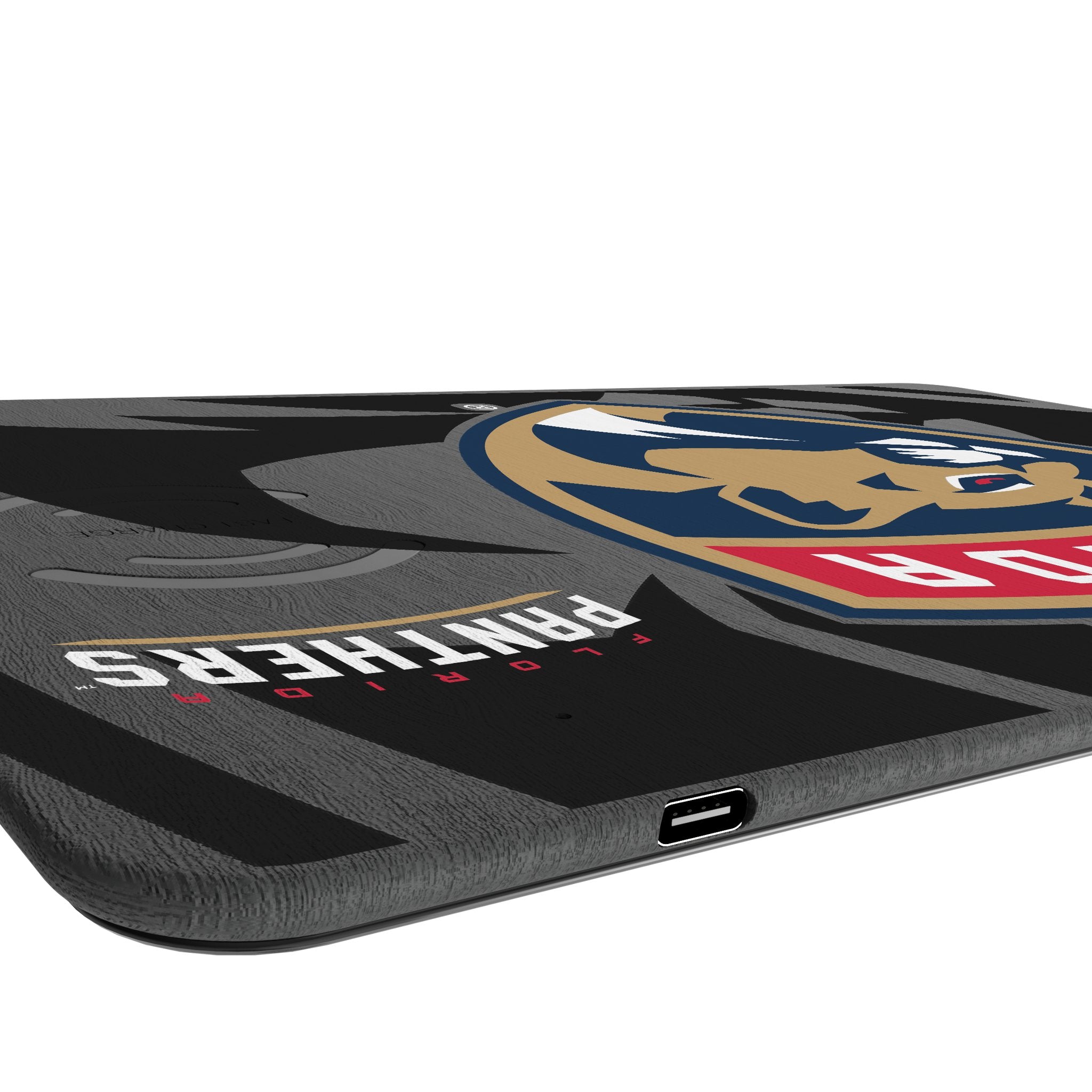 Florida Panthers Monocolor Tilt 15-Watt Wireless Charger and Mouse Pad Port.Jpg