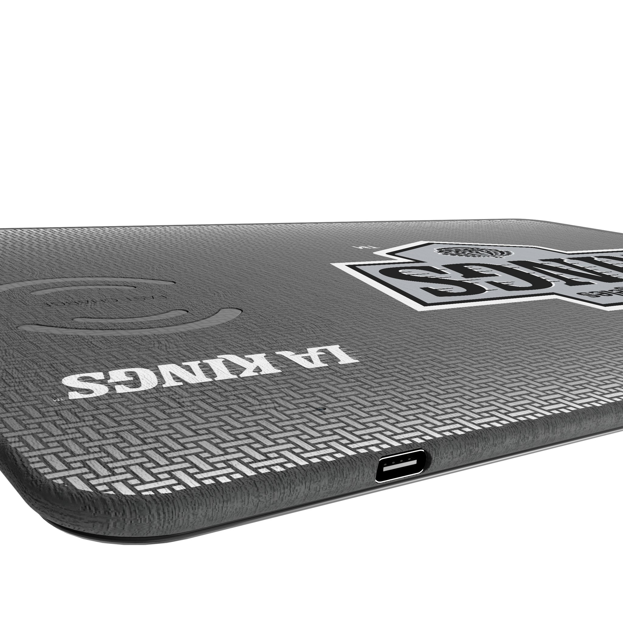 LA Kings Linen 15-Watt Wireless Charger and Mouse Pad Port.Jpg