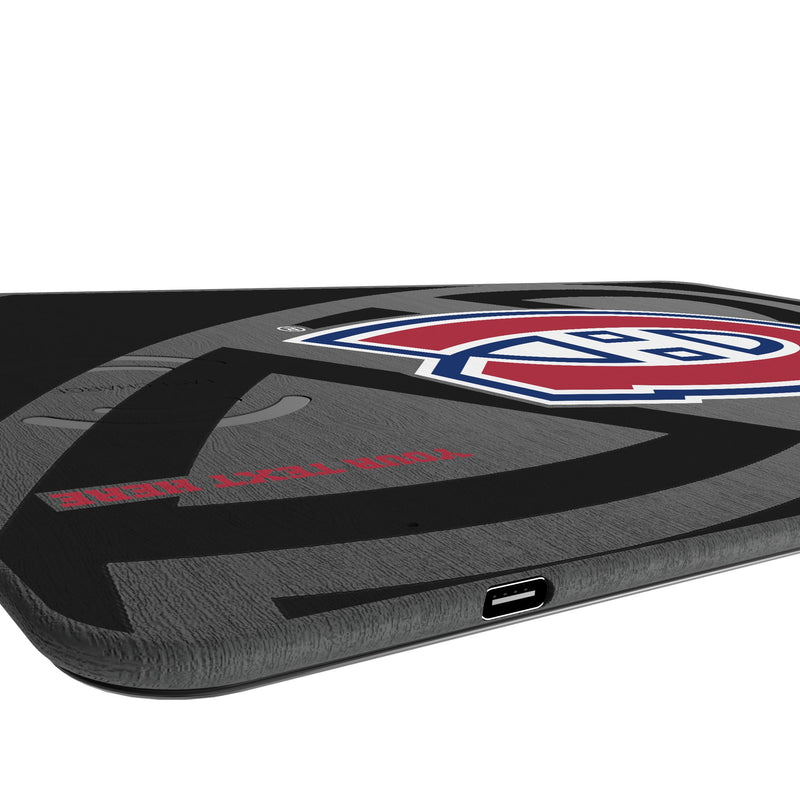 Montreal Canadiens Personalized Tilt 15-Watt Wireless Charger and Mouse Pad Port.Jpg