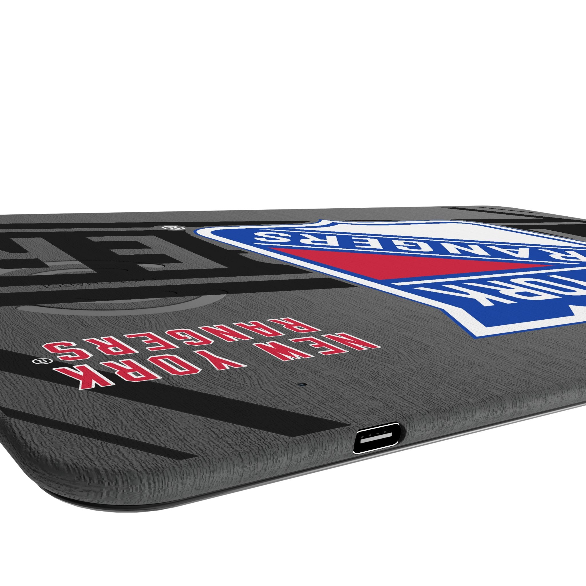New York Rangers Monocolor Tilt 15-Watt Wireless Charger and Mouse Pad Port.Jpg