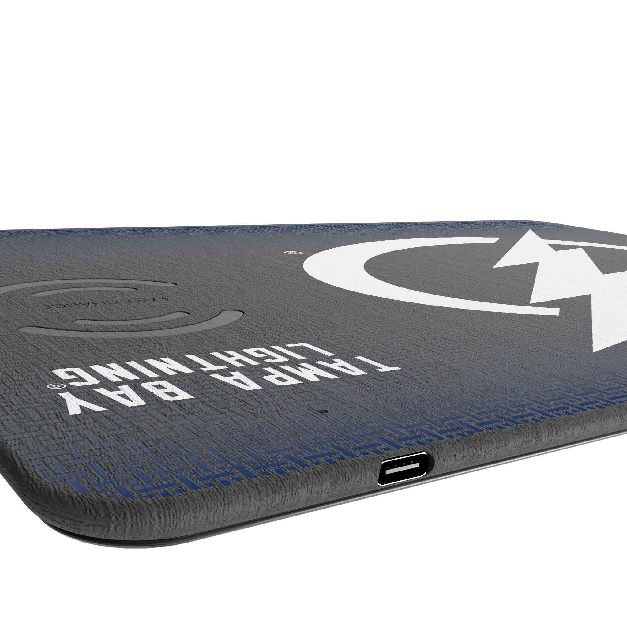 Tampa Bay Lightning Linen 15-Watt Wireless Charger and Mouse Pad Port.Jpg