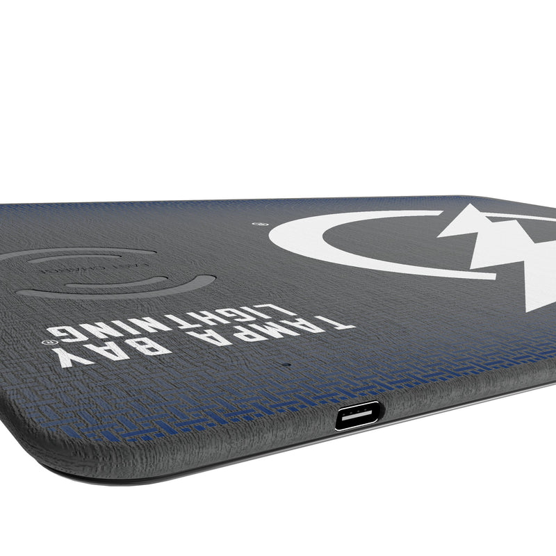 Tampa Bay Lightning Linen 15-Watt Wireless Charger and Mouse Pad Port.Jpg