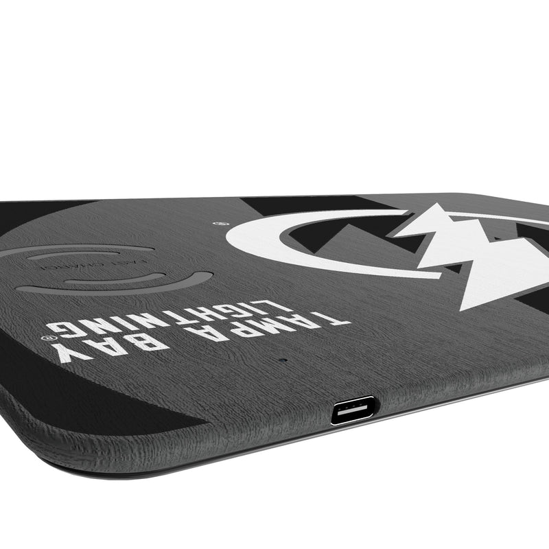 Tampa Bay Lightning Monocolor Tilt 15-Watt Wireless Charger and Mouse Pad Port.Jpg