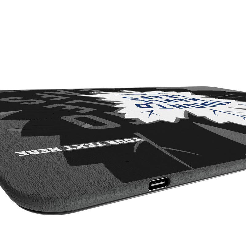 Toronto Maple Leafs Personalized Tilt 15-Watt Wireless Charger and Mouse Pad Port.Jpg