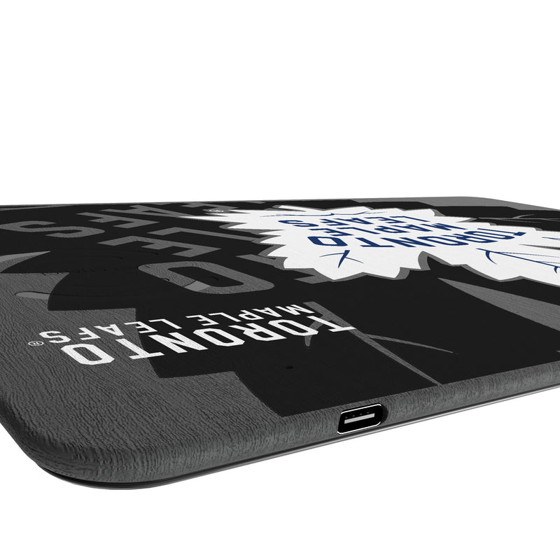 Toronto Maple Leafs Monocolor Tilt 15-Watt Wireless Charger and Mouse Pad Port.Jpg