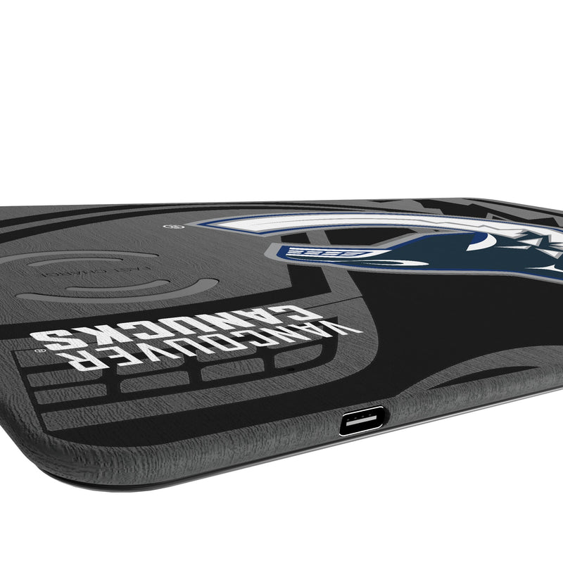Vancouver Canucks Monocolor Tilt 15-Watt Wireless Charger and Mouse Pad Port.Jpg