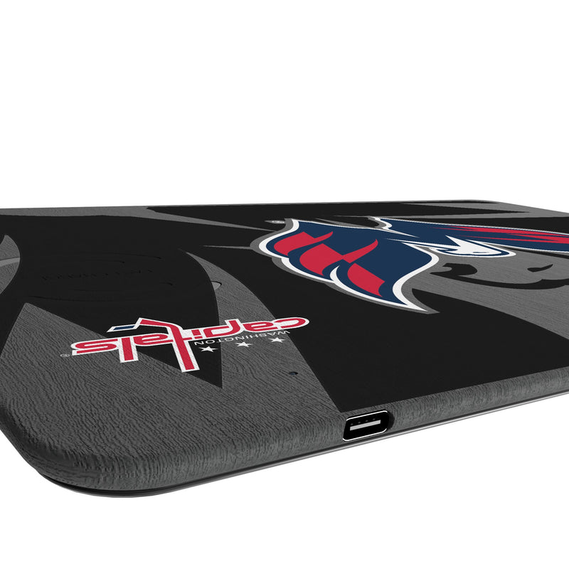 Washington Capitals Monocolor Tilt 15-Watt Wireless Charger and Mouse Pad Port.Jpg