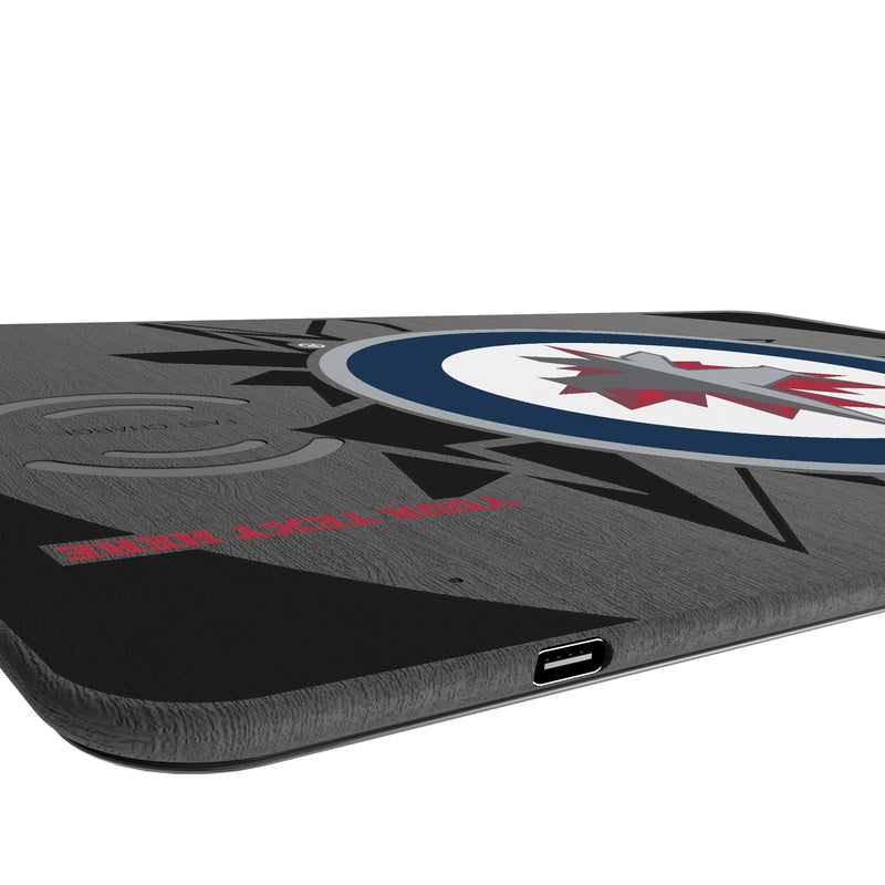 Winnipeg Jets Personalized Tilt 15-Watt Wireless Charger and Mouse Pad Port.Jpg