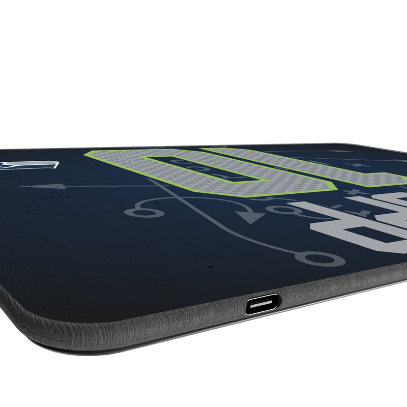 Cooper Kupp Seattle Seahawks 10 Game Tactic 15-Watt Wireless Charger and Mouse Pad Port.Jpg
