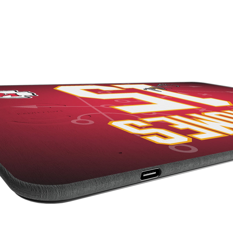 Patrick Mahomes Kansas City Chiefs 15 Game Tactic 15-Watt Wireless Charger and Mouse Pad Port.Jpg