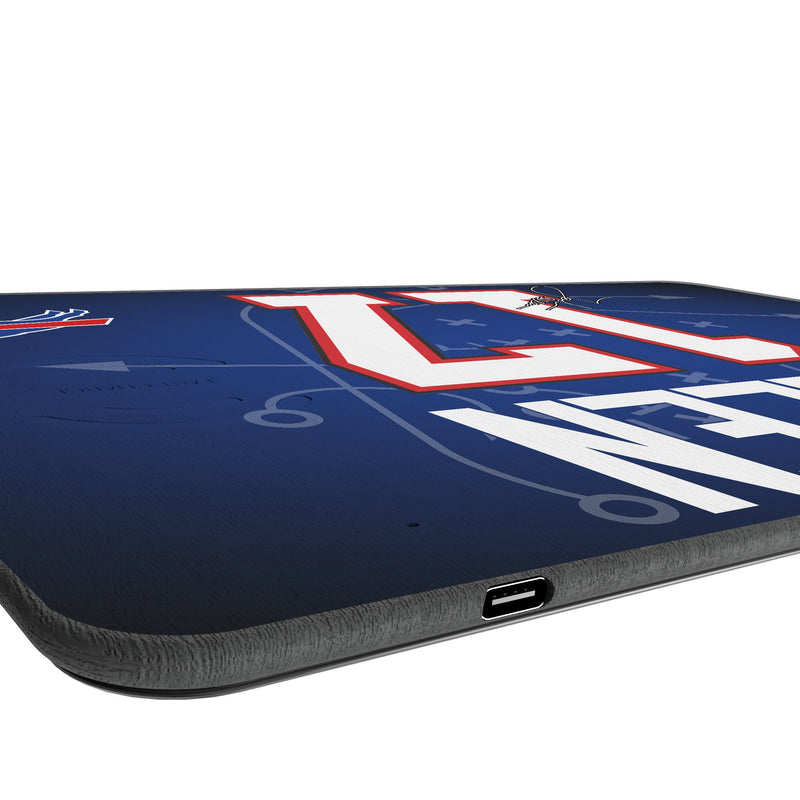 Josh Allen Buffalo Bills 17 Game Tactic 15-Watt Wireless Charger and Mouse Pad Port.Jpg