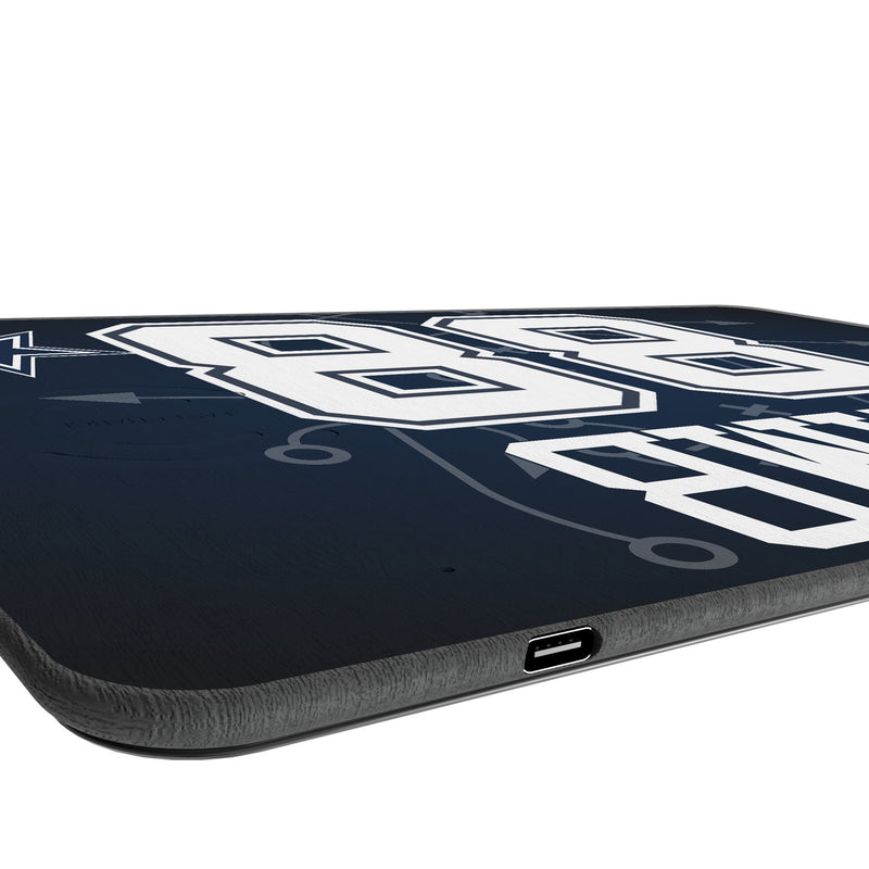 CeeDee Lamb Dallas Cowboys 88 Game Tactic 15-Watt Wireless Charger and Mouse Pad Port.Jpg
