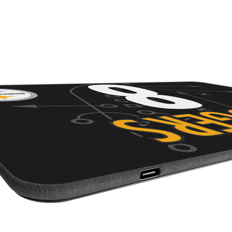 Aaron Rodgers Pittsburgh Steelers 8 Game Tactic 15-Watt Wireless Charger and Mouse Pad Port.Jpg