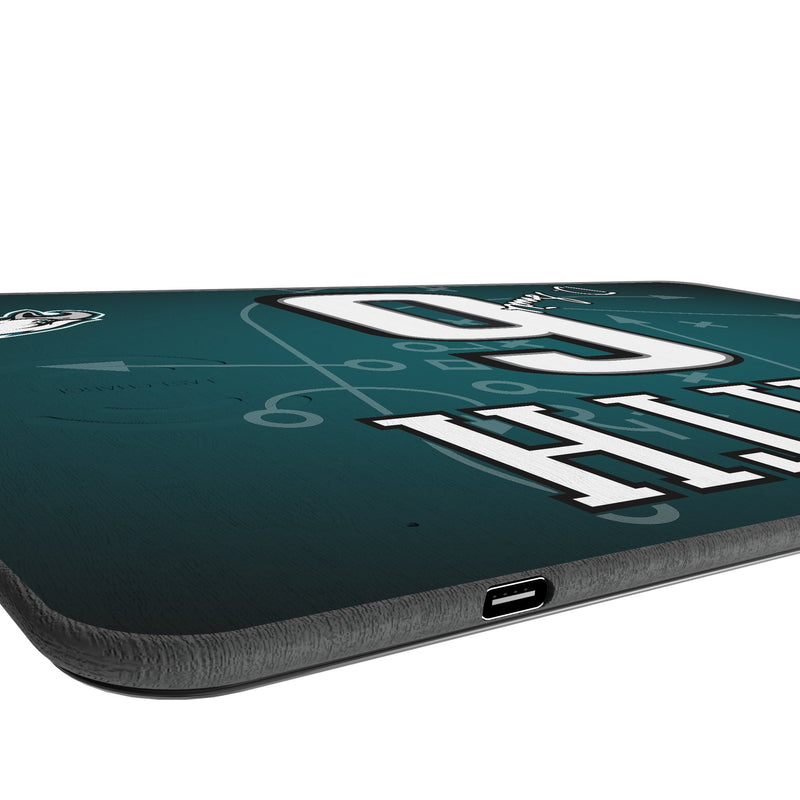 DeVonta Smith Philadelphia Eagles 6 Game Tactic 15-Watt Wireless Charger and Mouse Pad Port.Jpg