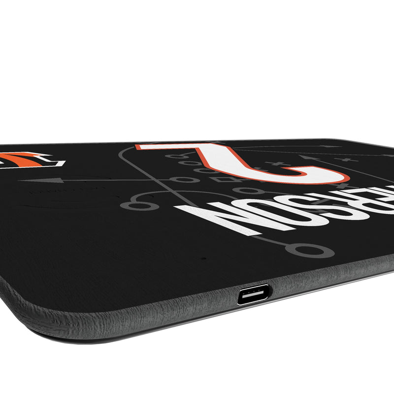 Evan McPherson Cincinnati Bengals 2 Game Tactic 15-Watt Wireless Charger and Mouse Pad Port.Jpg
