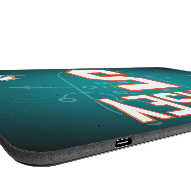 Jalen Ramsey Miami Dolphins 5 Game Tactic 15-Watt Wireless Charger and Mouse Pad Port.Jpg
