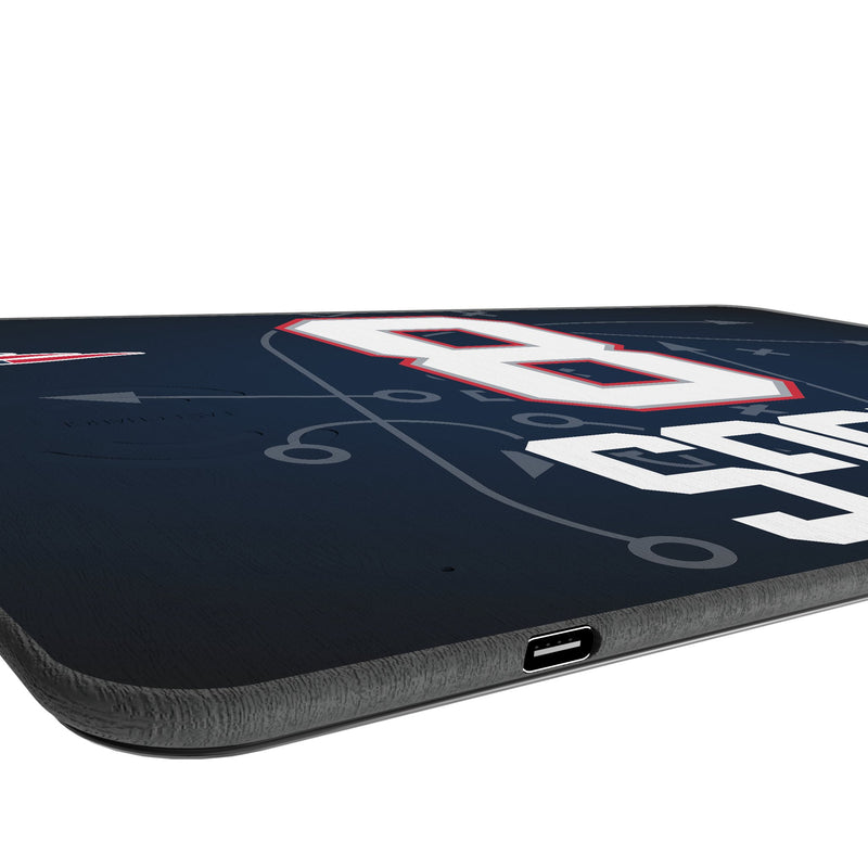 Stefon Diggs New England Patriots 8 Game Tactic 15-Watt Wireless Charger and Mouse Pad Port.Jpg