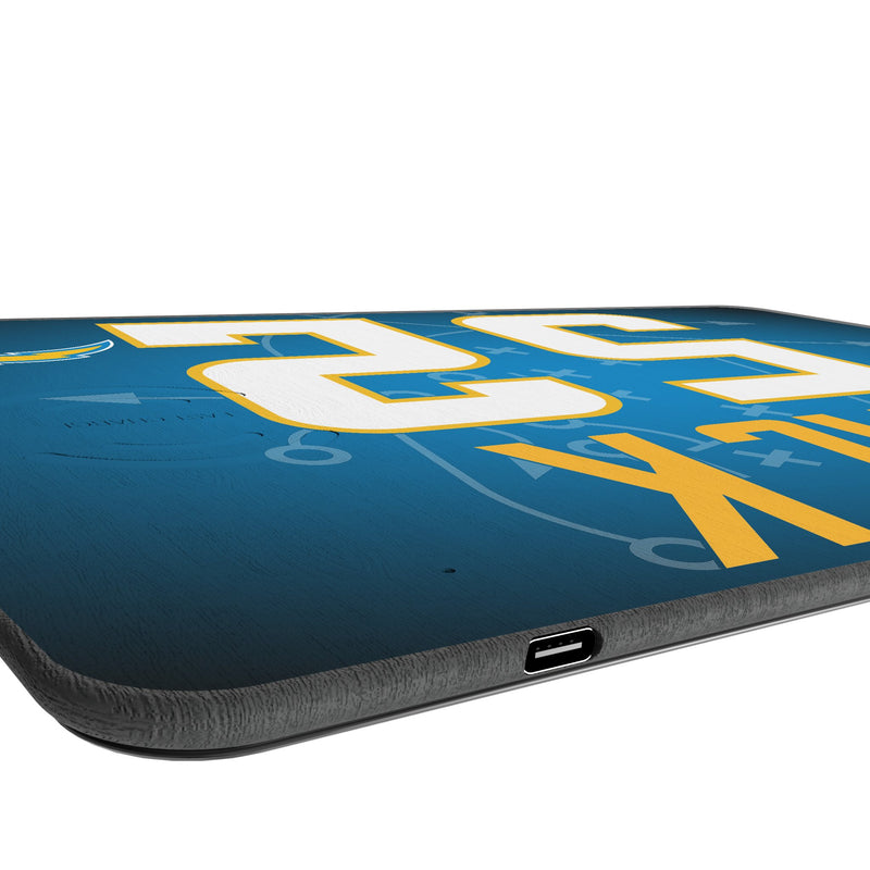 Khalil Mack Los Angeles Chargers 52 Game Tactic 15-Watt Wireless Charger and Mouse Pad Port.Jpg